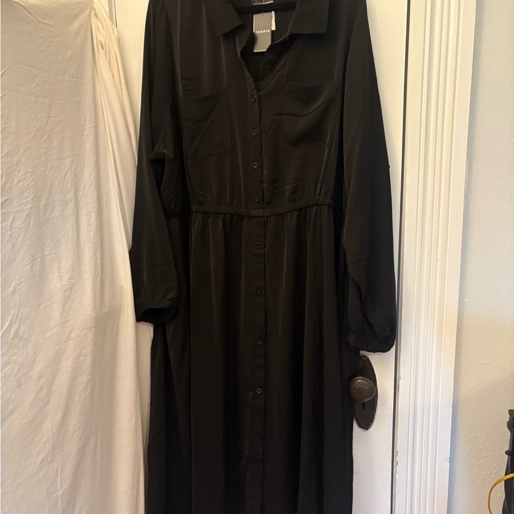 Torrid Black Long Sleeve Dress 18/20W Plus size NWT